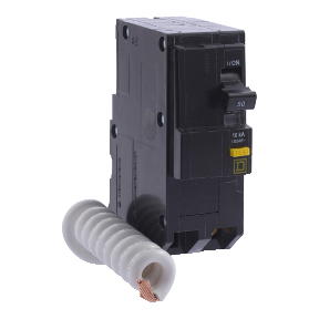 Schneider Electric Ground Fault Protector; 2-Pole; 50A; 120/240VAC; Box Lug Connector; UL 489